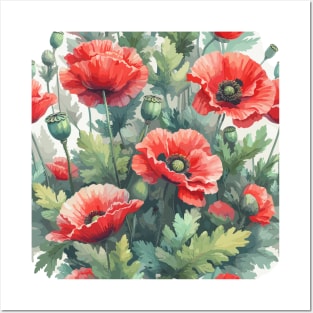 Red Poppy Flower Posters and Art